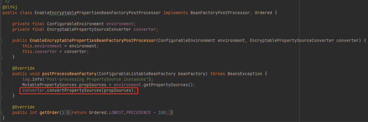 EnableEncryptablePropertiesBeanFactoryPostProcessor